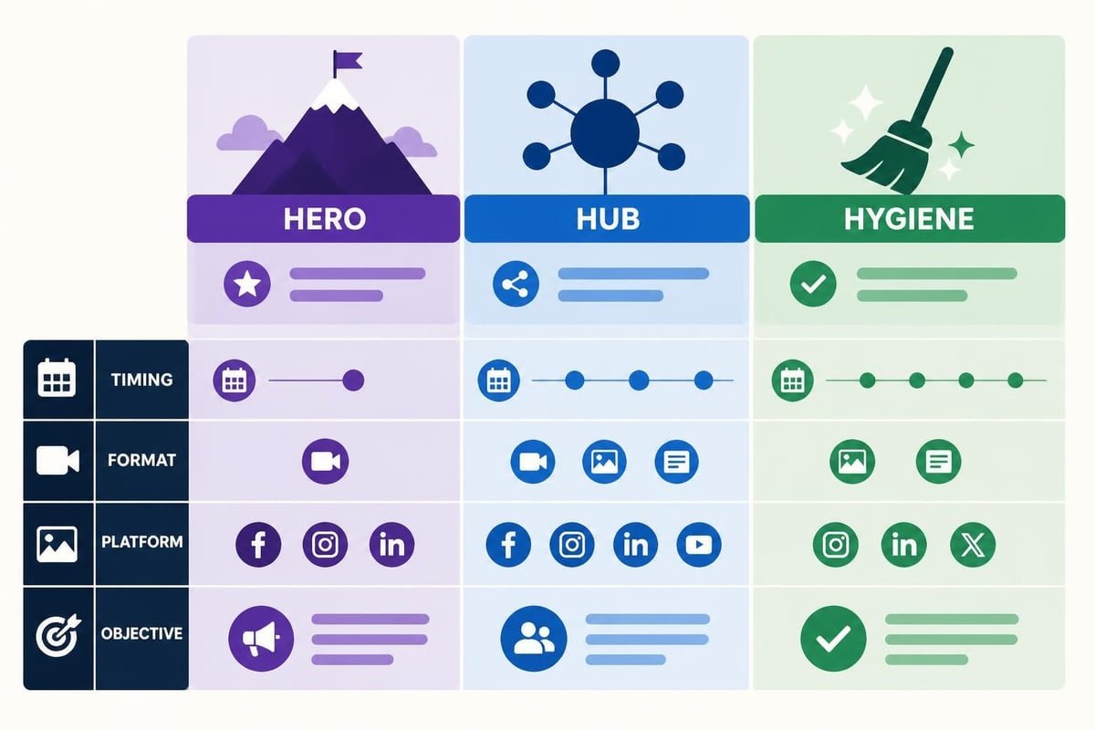 Content calendar structure