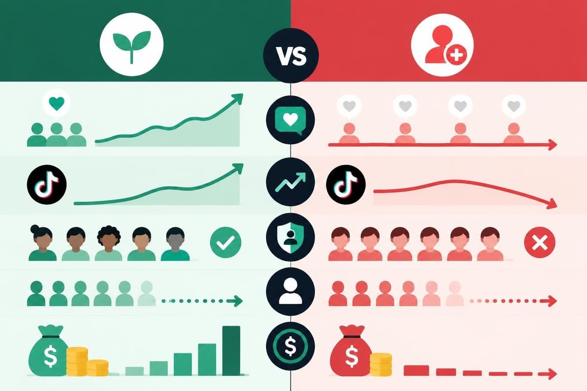 Organic versus purchased growth comparison