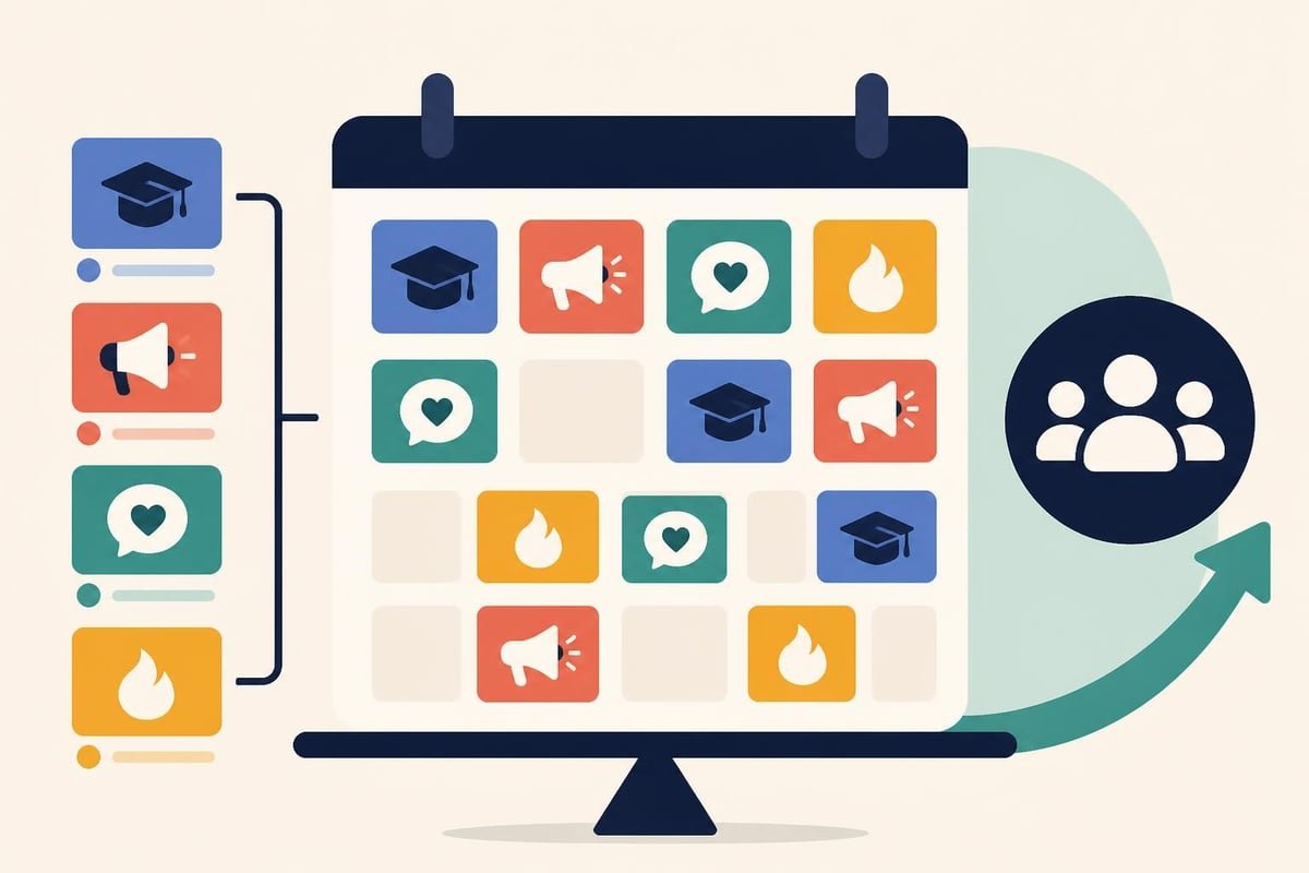 Content calendar framework