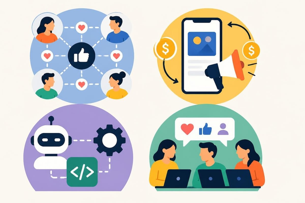 Social media growth delivery methods