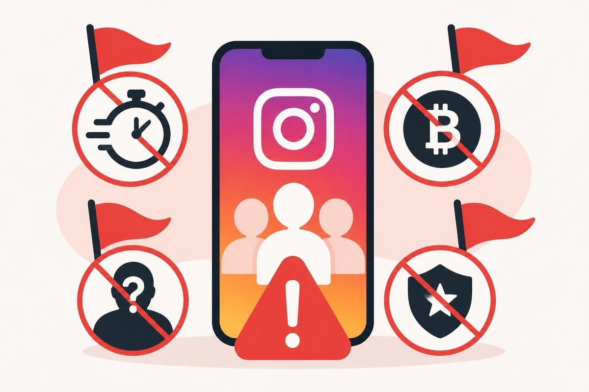 Warning signs of low-quality follower services