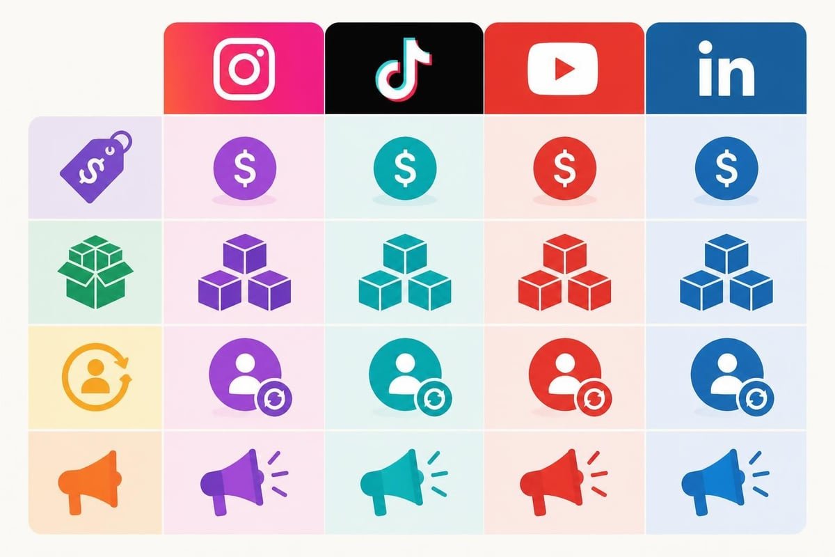 Social media growth service pricing