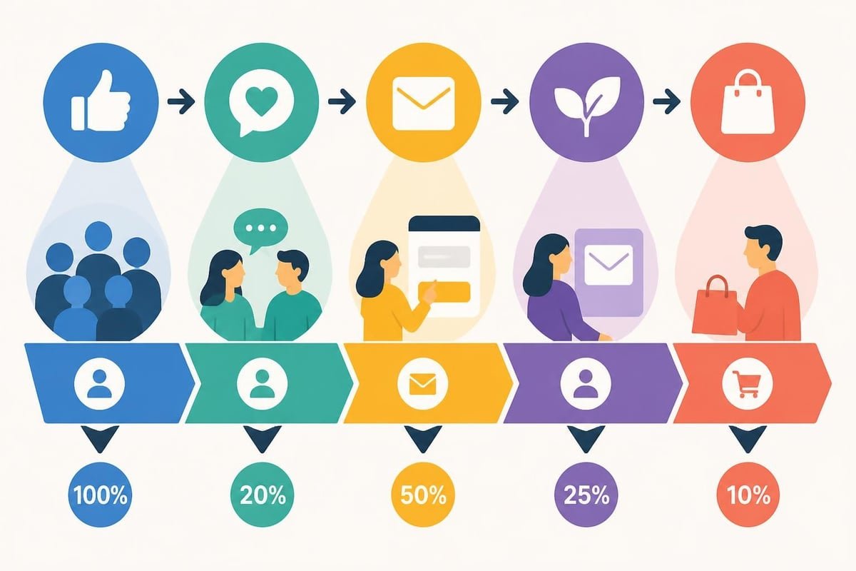 Follower conversion funnel